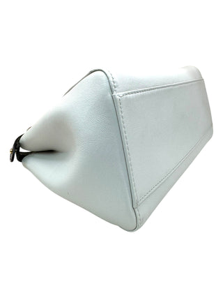 Fendi White Mini Peekaboo With Snakeskin Contrast Bag