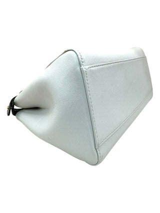 Fendi White Mini Peekaboo With Snakeskin Contrast Bag