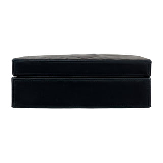 Chanel Black Chevron Quilted CC Lambskin Box Shoulder Bag