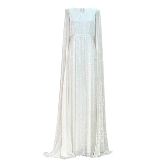 Erdem Kenley Bridal Caped Sequin Satin Gown