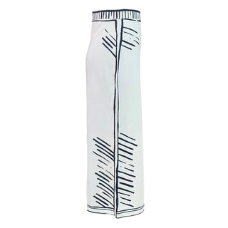 Fendi White Comic Mark High Waist Maxi Skirt