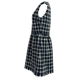 Valentino Black & White Tweed Sleeveless Mini Dress