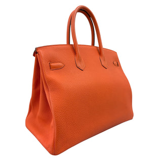 Hermès Birkin 35 Orange Togo Leather With Gold Hardware