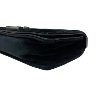 Chanel Black Velvet Small Boy Bag With Ruthenium Hardware