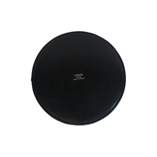 Hermes Mini Medor Collier De Chien Black Chevre Leather With Palladium Hardware