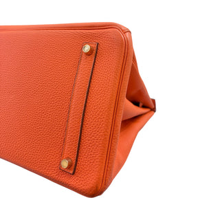 Hermès Birkin 35 Orange Togo Leather With Gold Hardware