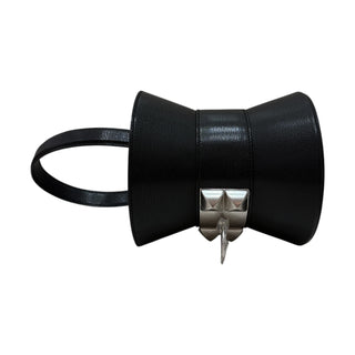 Hermes Mini Medor Collier De Chien Black Chevre Leather With Palladium Hardware