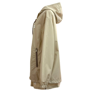 Miu Miu Beige Hooded Nylon Windbreaker Set