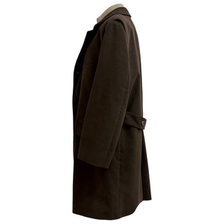 Loro Piana Brown Double-Layer Coat with Quilted Inner Vest