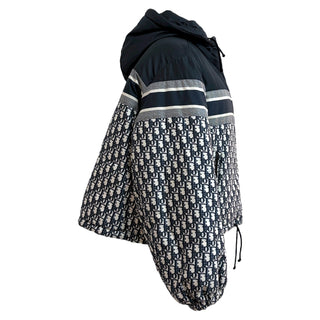 Christian Dior Navy Oblique Reversible Down Puffer Jacket