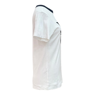 Louis Vuitton White & Black Triangle Logo Graphic T-Shirt