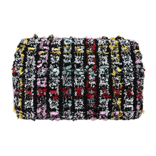 Chanel Multicolored Sequin Small Single Flap Bag With Gold Hardware