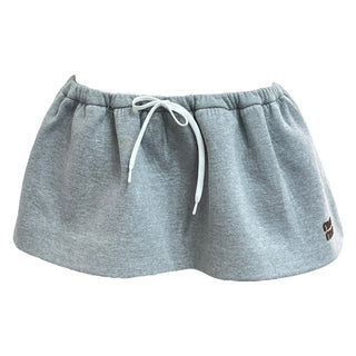 Miu Miu Grey Cotton Jersey Zip-Up Jacket & Skirt Set
