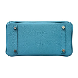 Hermes Birkin 25 Tricolor Blue Jean/Ecorce/Sesame Epsom Leather With Palladium Hardware