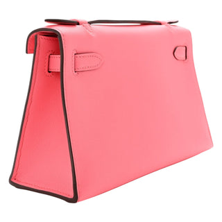 Hermès Kelly Pochette Rose Azalée Swift Leather With Palladium Hardware