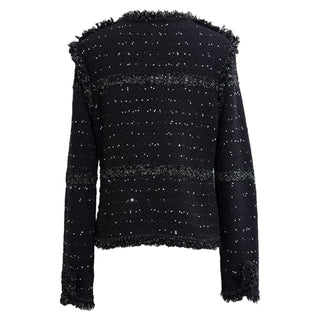 Lanvin Black Embellished Tweed Jacket