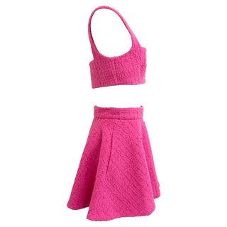 Valentino Pink Bouclé Knit Three-Piece Set