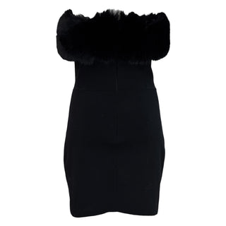 Saint Laurent Faux Fur Mini Dress