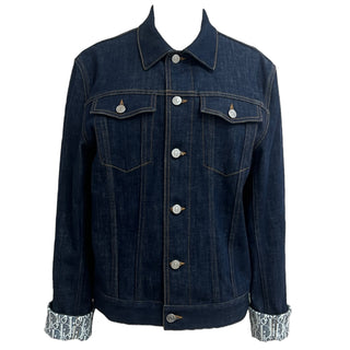 Christian Dior Indigo Denim Jacket With Oblique Detailing