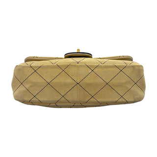 Chanel Beige Suede 2.55 Mini 224 Reissue Hangar Flap Bag With Gold Hardware