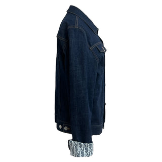 Christian Dior Indigo Denim Jacket With Oblique Detailing