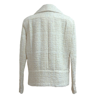 Chanel Ivory Textured Tweed Jacket