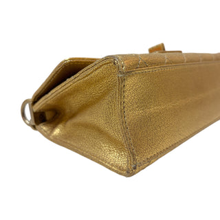 Chanel Gold Small Rita Quilted Flap Bag With Gold Hardware