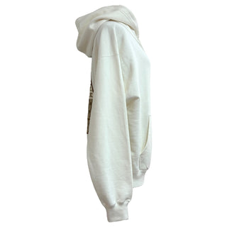 Gucci Off-White Logo Patch Cotton Hoodie