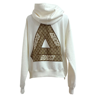 Gucci Off-White Logo Patch Cotton Hoodie