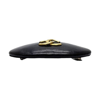 Chanel Dark Brown Coco Mark Hair Clip
