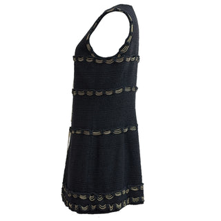 Chanel Black Tweed Sleeveless Chain-Trim Vest