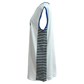 Louis Vuitton White Sleeveless Cotton Dress With “Vuitton Paris” Logo