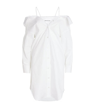 Alexander Wang Off The Shoulder Shirt Dress