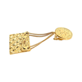 Chanel 31 Rue Cambon Matelasse Bag Motif Vintage Gold Earrings