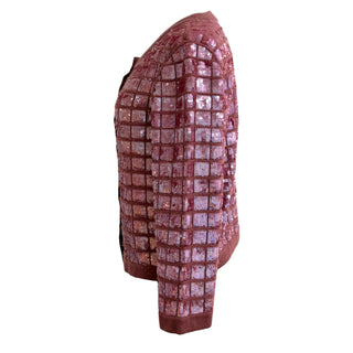 Chanel Rose Sequin Embellished Knit Cardigan