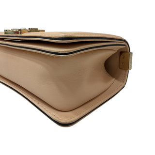 Chanel Beige Caviar Leather Mini Boy Bag With Gold Hardware