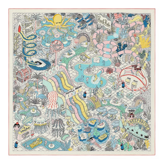 Hermès Splash Park Silk 90cm Scarf