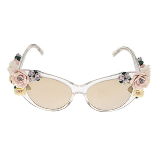 Dolce and Gabbana Floral Embellished Cat Eye Sunglasses