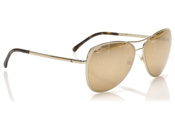 Chanel 4223 Gold Mirrored Sunglasses