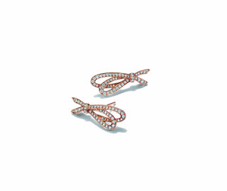 Rose GOLD AND DIAMOND 'TIFFANY BOW' COLLAR-NECKLACE & EARRINGS
