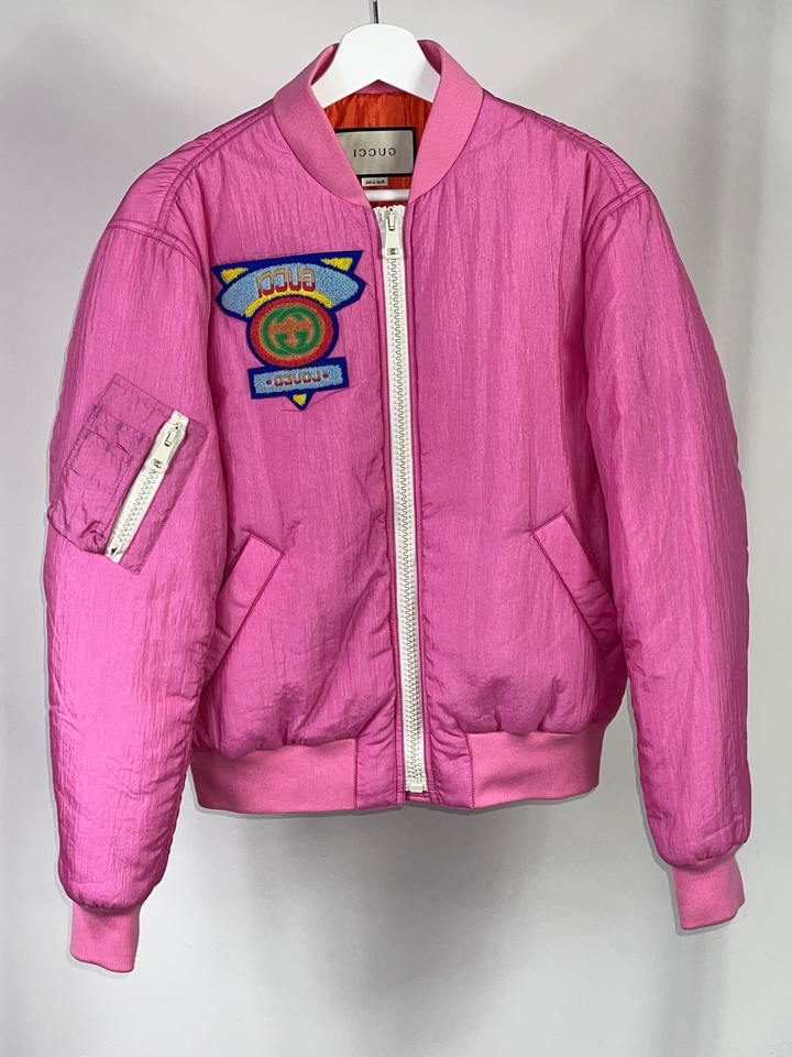 Gucci jacket pink on sale