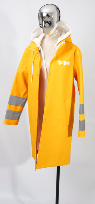 Miu Miu Women Jackets hooded Raincoat Cerata Outerwear Yellow