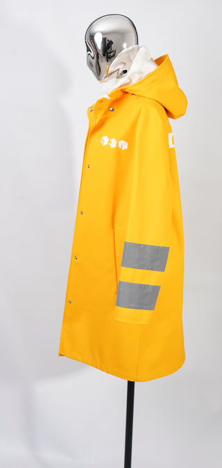 Miu Miu Women Jackets hooded Raincoat Cerata Outerwear Yellow