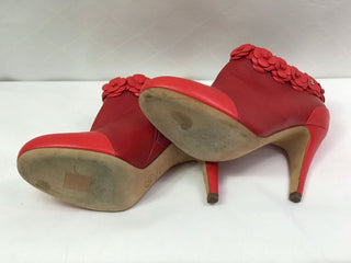 Chanel Red Floral Heels