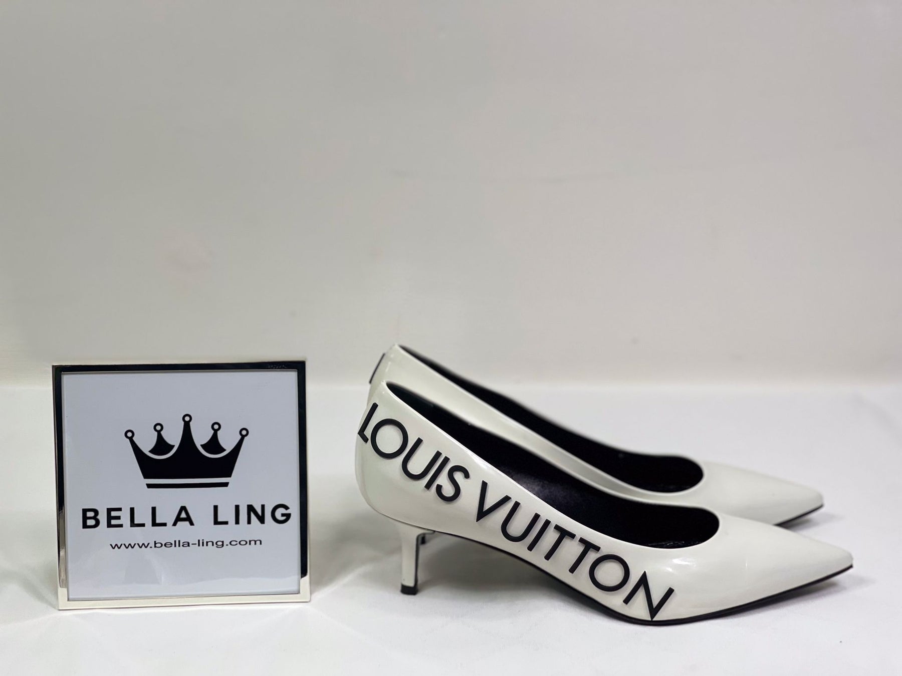 Louis Vuitton White Heels – Bella Ling