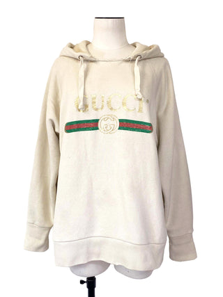 Gucci Oversized Embroidered Hooded Sweatshirt